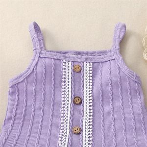 Kläduppsättningar småbarn baby flickor kläder ärmlös spets trim camis tank tops shorts 2st