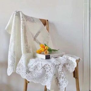 Table Cloth Lace Tablecloth White Bedside Row Frame Coffee With Cover Small Fresh Square Stall D5Y1701