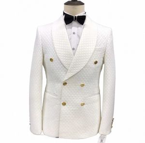 fi Ternos pretos para homens Slim Fit Double Breasted Blazer Calças 2 peças Set Prom Wedding Busin Homens Terno Xaile Lapela Smoking l9FI #