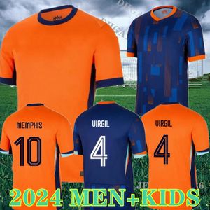 24 25 Netherlands MEMPHIS soccer jersey 23 24t shirt Holland club jersey DE JONG VIRGIL DUMFRIES BERGVIJN Shirt KLAASSEN BLIND DE LIGT men kids kit football