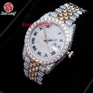 Redleaf Jewelry VVS-Moissanit-Uhr, mechanische Uhr, Luxus-Schmuck, Diamantuhren