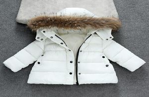 Kids Coat Baby Boys Girls Winter Emesy Childrens Parkas Kurtki Dziecko ciepłe futra kołnierza z kapturem z kapturem Long Down Coats7984738