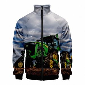 coats Tractor Pattern Funny Lg Sleeve 3D Print Zipper Hoodies Sweatshirts Hip hop Fi Jacket Men Clothes e3fE#
