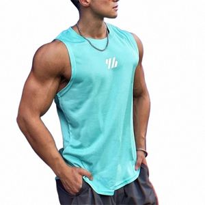 2024 newest Summer Gym Vest High Quality Shirt Sleevel T-shirts Men Tank Tops basketball running Fitn Sports Vest men E5XD#