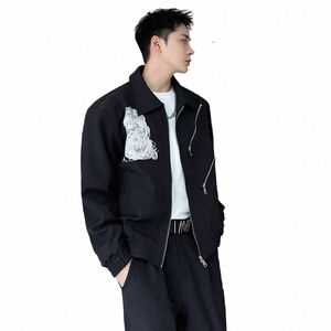 Luzhen 2024 primavera elegante persalidade cor ctrast impressão design casual jaquetas masculinas na moda novo casaco elegante coreano e953e5 k4cE #