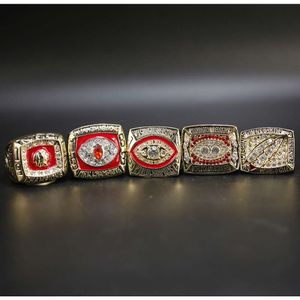 1972 1982 1983 1987 1991 Conjunto de anéis do campeonato de futebol americano Washington Red Skin 5 peças