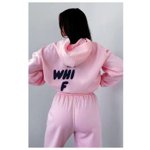 Designerin White Women Fox Tracksuits Zwei Teile kurze Sets Sweatsuit weibliche Hoodies Hoody Hosen mit Sweatshirt Lose T-Shirt Sport Frau Kleidung YJ