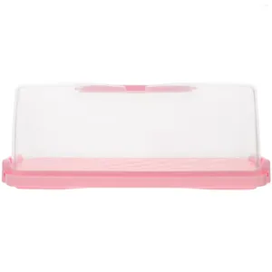 Plates Chocolate Toast Box Bread Bakery Boxes Cake Storage Containers Airtight PP Rectangular Carrier