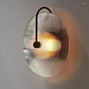 Vägglampa modern minimalistisk led kreativ randglasbelysning fixtur vardagsrum badrum säng dekoration sconce lampor