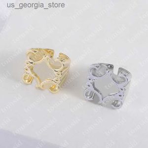 Anelli a fascia Anagram Stilista Anelli per le donne Geometria classica Oro Argento Uomo Lusso Anelli d'amore Designer Gioielli per unghie Cuore Y240328