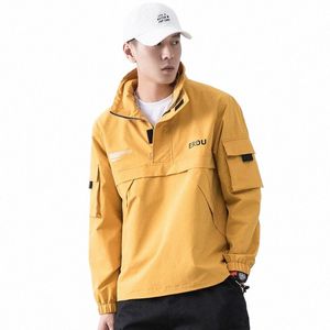 mens Anorak Jackets Men Hip-Hop Outwear Autumn Windbreaker Patchwork Casual Streetwear Male Outdoor Overcoat Top 4XL R6PV#