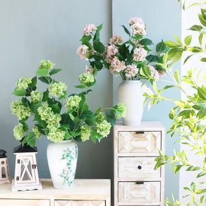 Decorative Flowers Hydrangea Fake Artificial Plants For Home Decor Bedroom Interior Vase Accessories Christmas Holiday Wedding Decorations