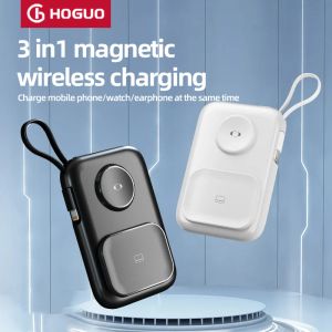 Ohrhörer Wireless tragbare Magnetmagnet -Bank, Uhr, Kopfhörer, Ladegerät mit Kabel, Mobiltelefon Powerbank, für iPhone iWatch -Ohrhörer