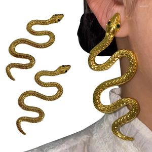 Dangle Earrings Elegant Snake Shape Ear Drop Exaggerated Serpent Handmade Halloween Jewelry Accessory For Women Men