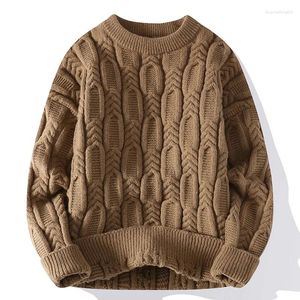 メンズセーター冬のサーマルニットルーズカジュアルジャンパーブランド衣類長袖セーター/マンプルオーバー4XL-M