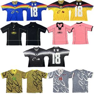 Designer-Herren-T-Shirt mit digitalem Muster, Buchstaben-Logo, Sport, Freizeit-Fußballtrikot, Y2K-Shirts, Sommer, lockeres Kurzarm-Oberteil