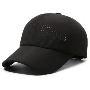 Bonés de bola respirável boné de beisebol verão malha rápida seca snapback chapéu ajustável proteção solar homens mulheres