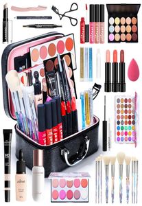 مجموعة مكياج 34pcs بما في ذلك Foundation Eyeshadow Palette Eyeliner Lipstick Lipgloss Powder Puff Kit0148632771