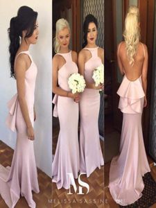 Nowe przybycie czarujące różowe długie sukienki Sukienki Spring Fashion Mashing Wedding Party Suknie