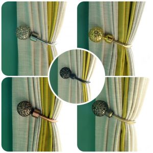 Tillbehör 1st. Nya stora eleganta gardin Håll tillbaka metall slips Tassel Arm Hook Loop Holder U Shaped Round Window Wall Decoration Hanger 2023