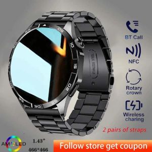 Watches 2024 Nytt för Huawei Xiaomi GT4 Pro Smart Watch Men NFC GPS Tracker AMOLED 466*466 HD SCREE HEARCHEAFE BLUETOOTH CALL Smartwatch