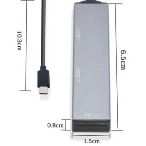 2024 Тип C USB C Hub 3 Порт-адаптер Multi Splitter OTG для Lenovo Huawei Xiaomi MacBook Pro 15 Air Pro Accessesies USB Hub- для Huawei USB Splitter