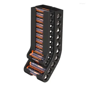 Storage Bottles Wall Mounted Battery Organizer Rack For 10 Batteries Durable Mount Cupboard Or Garage