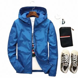 Topy streetwearu Men Zipper z kapturem z kapturem Parka Outdoor Cam Kurtka Waterproof Waterproof Jacket Casual Sports Style Spring and Autumn 2023 V3XA#