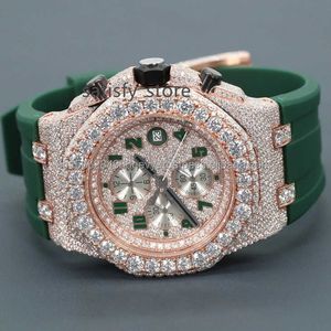 Orologio di lusso del marchio top hip hop 2023 VVS Clarity Moissanite con diamanti tempestati per donna