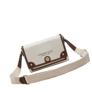 حقيبة Crossbody Classic Designer Crossbody للنساء تغطية رفرف الكتف الحقيبة الفاخرة عبر حقائب الجسد أزياء محفظة قماشية من الجلد
