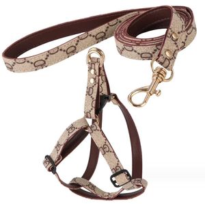 Collari per cani Guinzagli Step In Pettorina per cani Designer Collare per cani Guinzagli Set Guinzaglio per animali in pelle scozzese classico per gatti di piccola taglia Chih Dhnl8