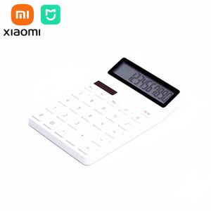 Innehavare Xiaomi Mijia Lemo Mini Calculator 12Digit LCD Display Solar Battery Dual Power for Home Basic Office Student Calimulation Tools