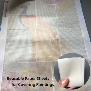 Tagi narzędzia do malowania diamentów Akcesoria Przezroczyste pokrywy papieru Płyta wielokrotnego użytku Łatwe do malowania za pomocą rejestracyjnych sekcji