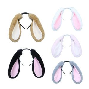 Lovely Hair Hoop Plush Long Rabbit Ears Headdress Hairband Headband Cosplay Hair Accessories for Birthday Party