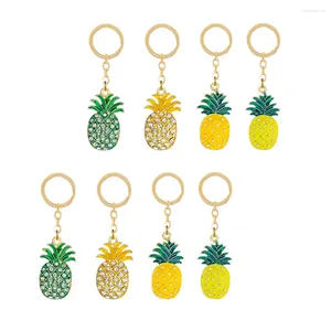 Keychains Pineapple Keychain Creative Chains Ornament Pendant Fashion Bag Gift Rhinestone