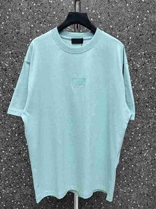 デザイナーハイバージョンBファミリーBB刺繍半袖カスタム織物布OSルーズショルダースタイルファッション汎用性の高い男性と女性のTシャツD76Q