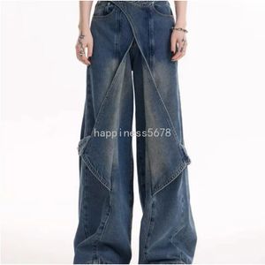Designer Jeans Pants Men Women Basic For Women Fashion Retro Street Wear Loose Casual Bootcut Hole Mens Trousers S-3XL