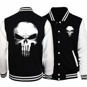 Skull Head Series Printing Jackets Man Women Fi Hip Hop Baseball Uniform Persality Casual Jacket Varma mjuka kläder Male Z6FN#