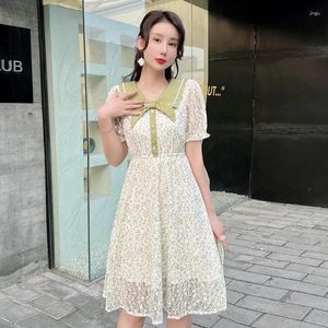 Party Dresses French Floral Dress Women Spring Summer 2024 Break Doll Collar Skirt Fashion Casual Elegant Long Womens