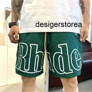 RH Designer men limited rhude shorts summer swim short knee length hip hop high street sports training beach pants mens elastic waist Mesh