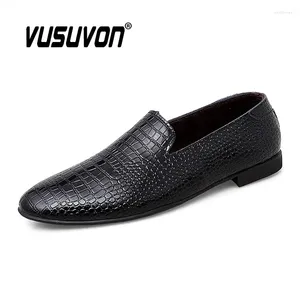 Casual Shoes Size 37-45 Spring Autumn Mens Penny Loafers Genuine Leather Hand Painted Slip On Dress Boys Wedding Business Flats