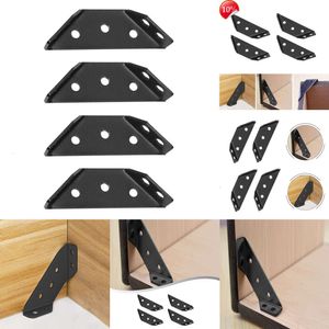 2024 4Pcs Corner Brackets Furniture Corner Connector Stainless Steel Triangle Support Fasteners Cabinets Chairs Universal Bracket