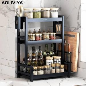 Kitchen Storage SH AOLIVIYA Rack Sink Countertop Seasoning Bottle Chopping Board Kitchenware Knife Wine Organizer