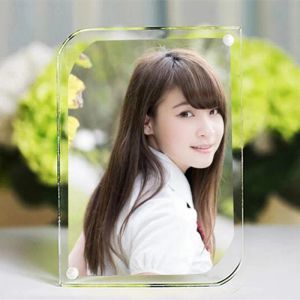 Frame 1set Christmas Gift Top Grade Acrylic Magnet Photo Frame Modern Europe Simple Fashion High Transparent Acryl Clear Picture Frame