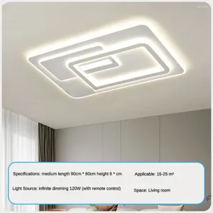 Deckenleuchten, LED-Lichtset mit 120 W Dimmung und Augenschutz, cremiger Stil für Wohnzimmer und Schlafzimmer