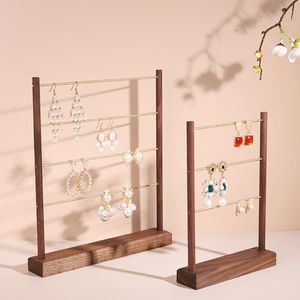 Smycken påsar väskor arrangör förvaring örhänge display stativ träuppsättningar för kvinnliga smycken tillverkar leveranser halsband hållare2717