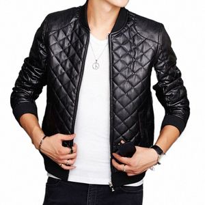 marca vintage casacos de couro dos homens casaco de motocicleta dos homens roupas de motociclista fino ajuste casual jaquetas de couro na moda jaquetas dos homens fi e1FR #