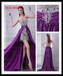 2015 Sexy Evening Dresses Detachable Over Mini Skirt Sequins Tulle Prom Dresses Dhyz 013082550