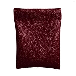 Cosmetic Bags Small PU Leather Self Closing Pouch Easy To Clean Versatile Lipsticks Holder Case For Women Jewelry Toiletry