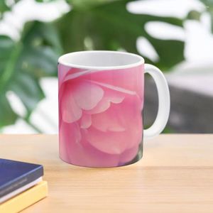 Tassen, schöne rosa japanische Kamelie japonica, künstlerische Nahaufnahme einer Blumen-Kunst-Po-Druck-Kaffeetasse, Tassen für Tee